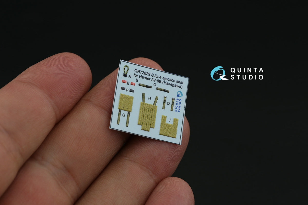 Quinta Studio QD72134 AV-8B late 3D-Printed coloured Interior on decal paper (Hasegawa) 1/72 – Bild 6