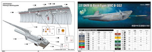 Trumpeter 06801 DKM U-Boat Type VIIC U-552 1/48 – imagen 12