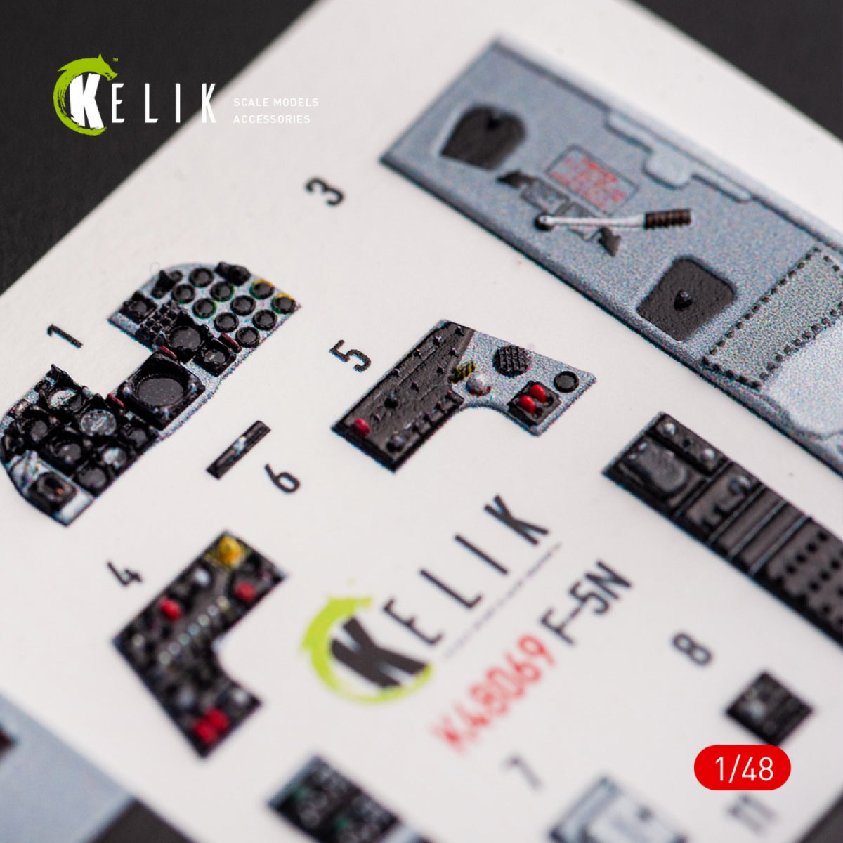 KELIK K48069 F-5N INTERIOR 3D DECALS FOR AFV CLUB KIT 1/48 – zdjęcie 8
