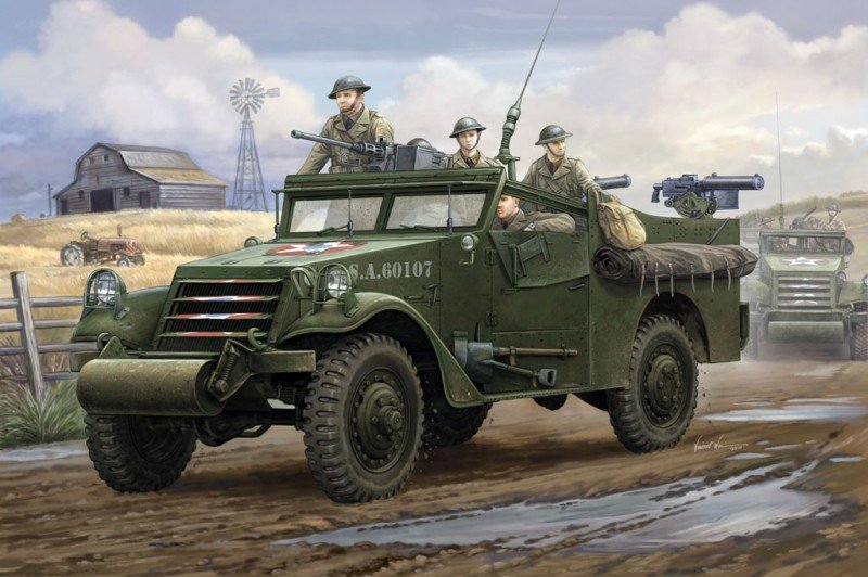 Hobby Boss 82451 US M3A1 Voiture de reconnaissance blanche, première production (1/35)