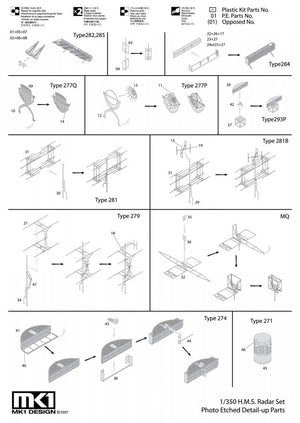MK1 Design MS-35034 Royal Navy Radar Set 1/350 – Bild 3