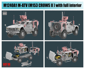 Maquette Rye Field 5052 M1240A1 M-ATV M153 CROWS II avec intérieur complet, échelle 1/35 – image 2