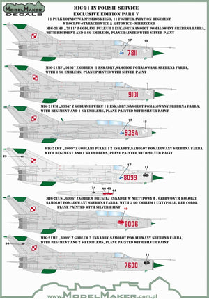 ModelMaker Decals D48154 MiG-21 in Polish service exclusive edition part V 1/48 – Bild 4