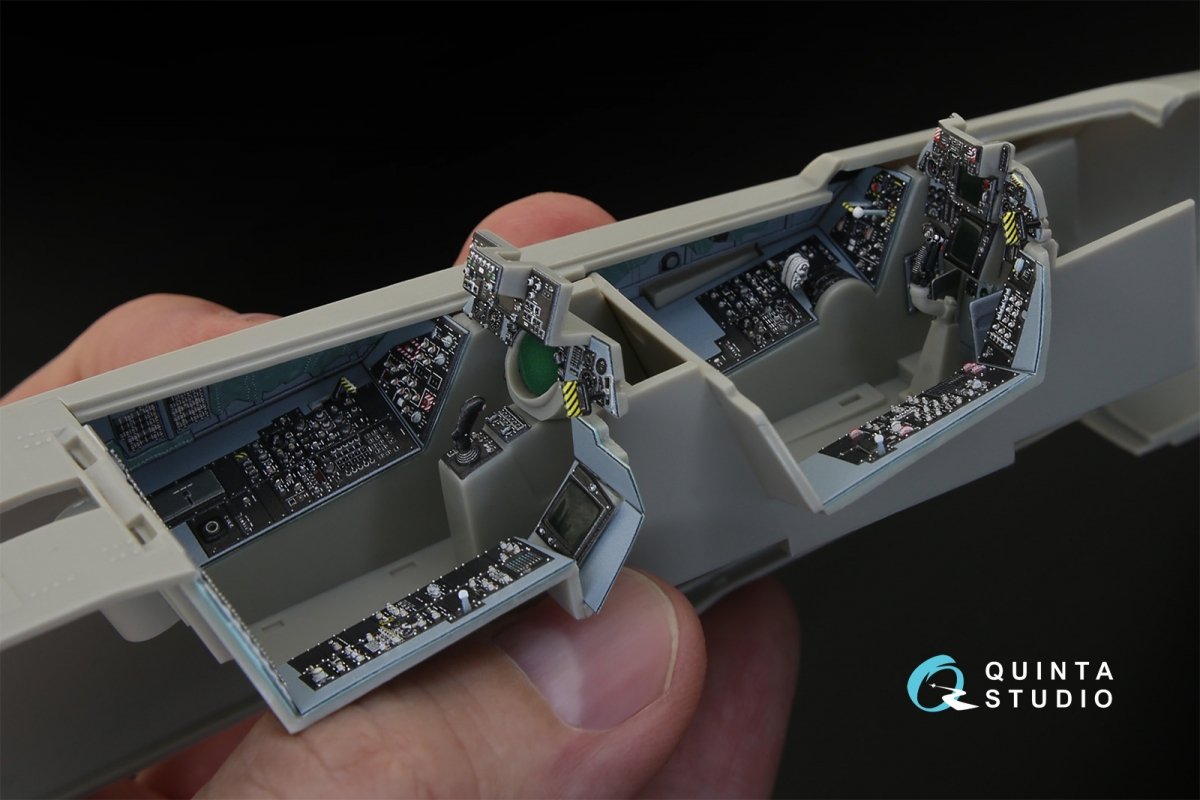 Intérieur imprimé en 3D et coloré sur papier décalcomanie Quinta Studio QD32032 pour F-14A (maquette Tamiya) au 1/32 – image 5