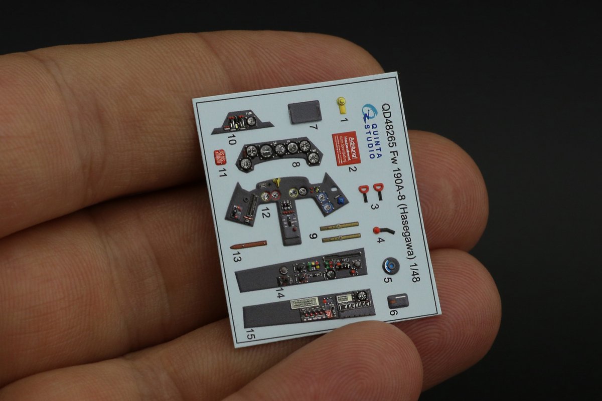 Quinta Studio QD48265 Fw 190A-8 3D-Printed &amp;amp; coloured Interior on decal paper ( Hasegawa ) 1/48 – Bild 8