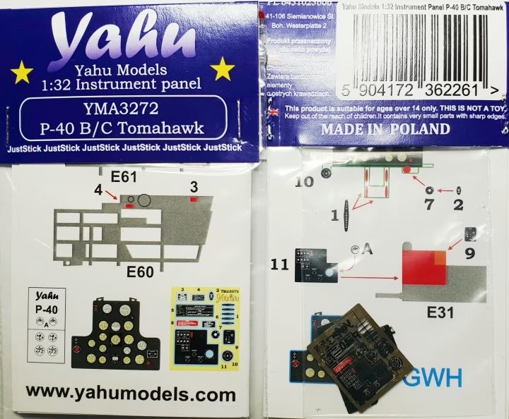 Yahu YMA3272 P-40 B/C Tomahawk GWH 1/32
