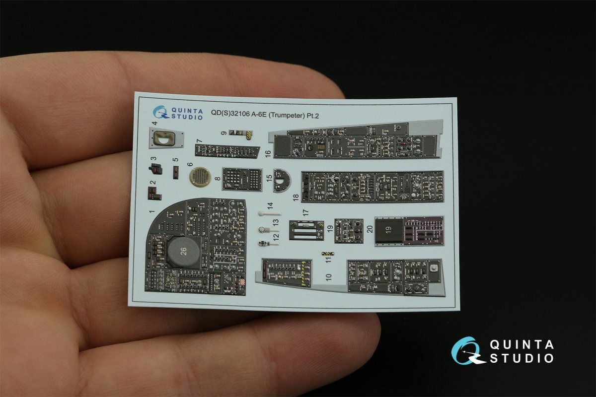 Intérieur imprimé en 3D et coloré sur papier décalcomanie Quinta Studio QDS-32106 A-6E Intruder (Trumpeter) (Petite version) 1/32 – image 5