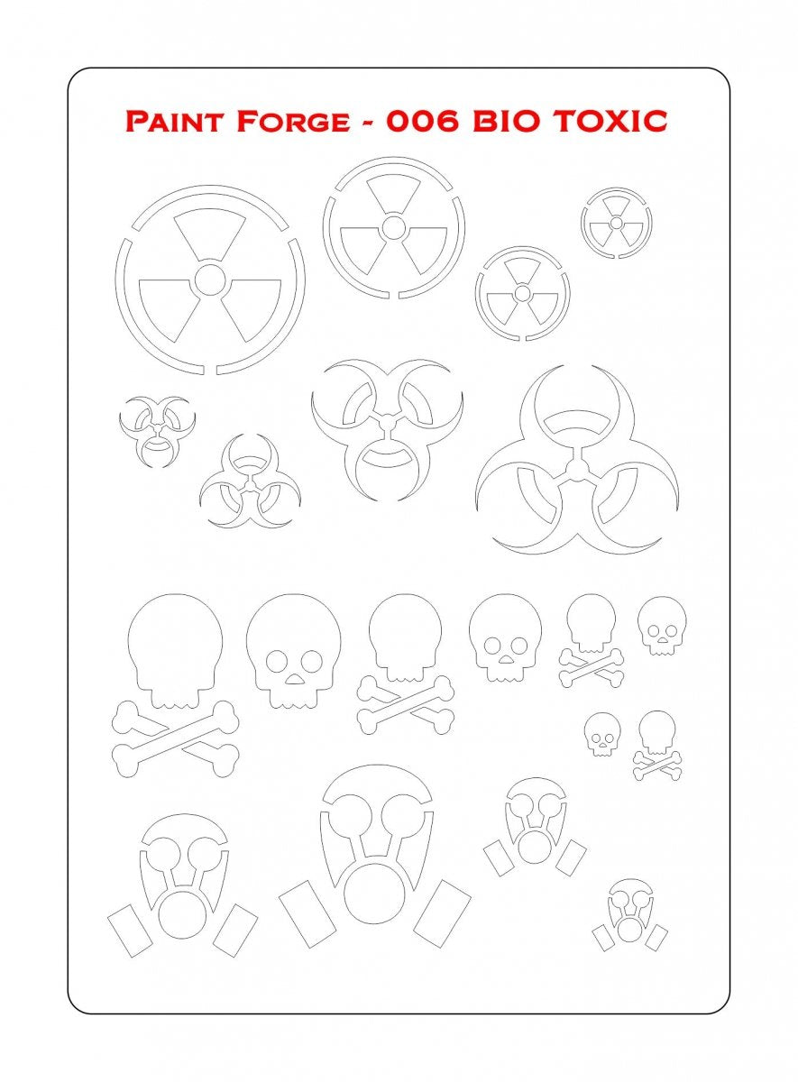 Paint Forge PFST006L STENCIL - BIO TOXIC – zdjęcie 2