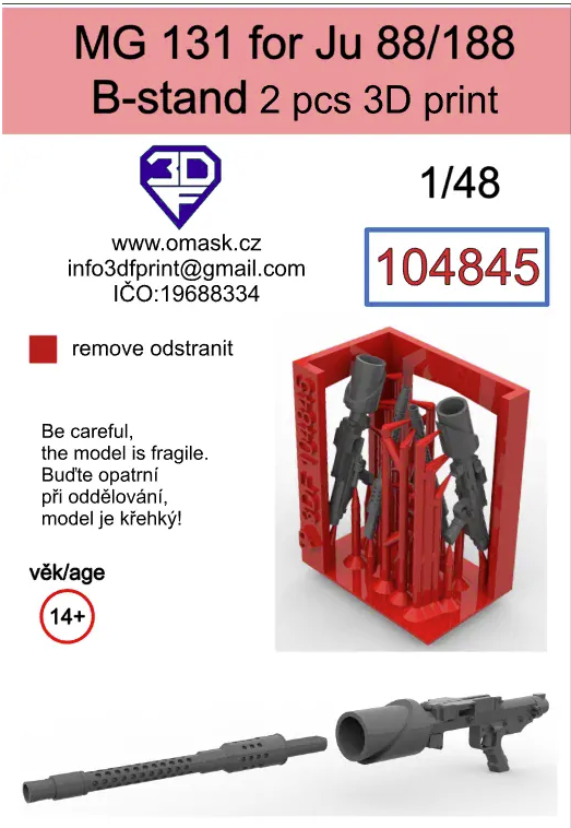 Omask 104845 MG 131 for Ju 88/188 B-Stand 1/48 – imagen 2