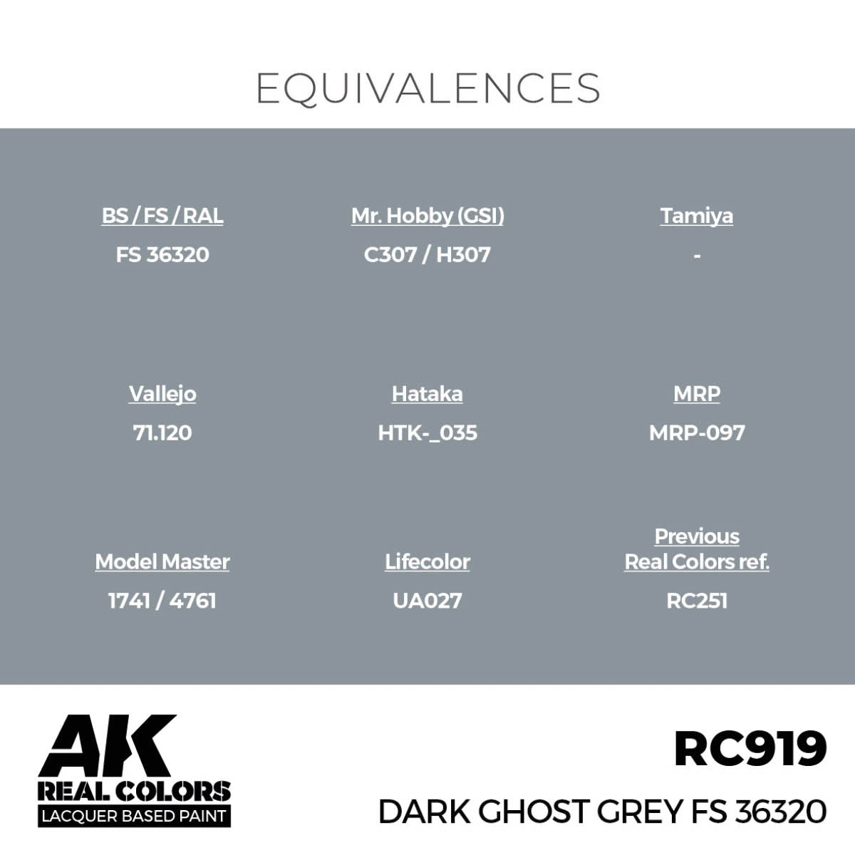 AK Interactive RC919 Dark Ghost Grey FS 36320 17 ml – immagine 3