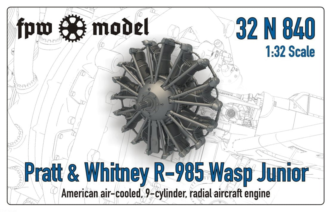 FPW Model 32N840 Pratt &amp; Whitney R-985 Wasp Junior (full) 1/32
