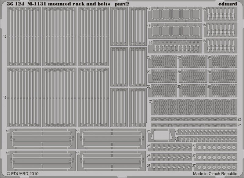 Eduard 36124 M-1131 mounted rack and belts 1/35 Trumpeter