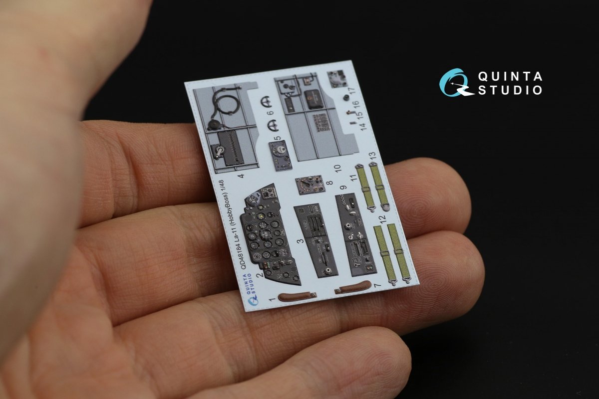 Intérieur imprimé en 3D et coloré sur papier décalcomanie Quinta Studio QD48184 La-11 (HobbyBoss) 1/48 – image 10