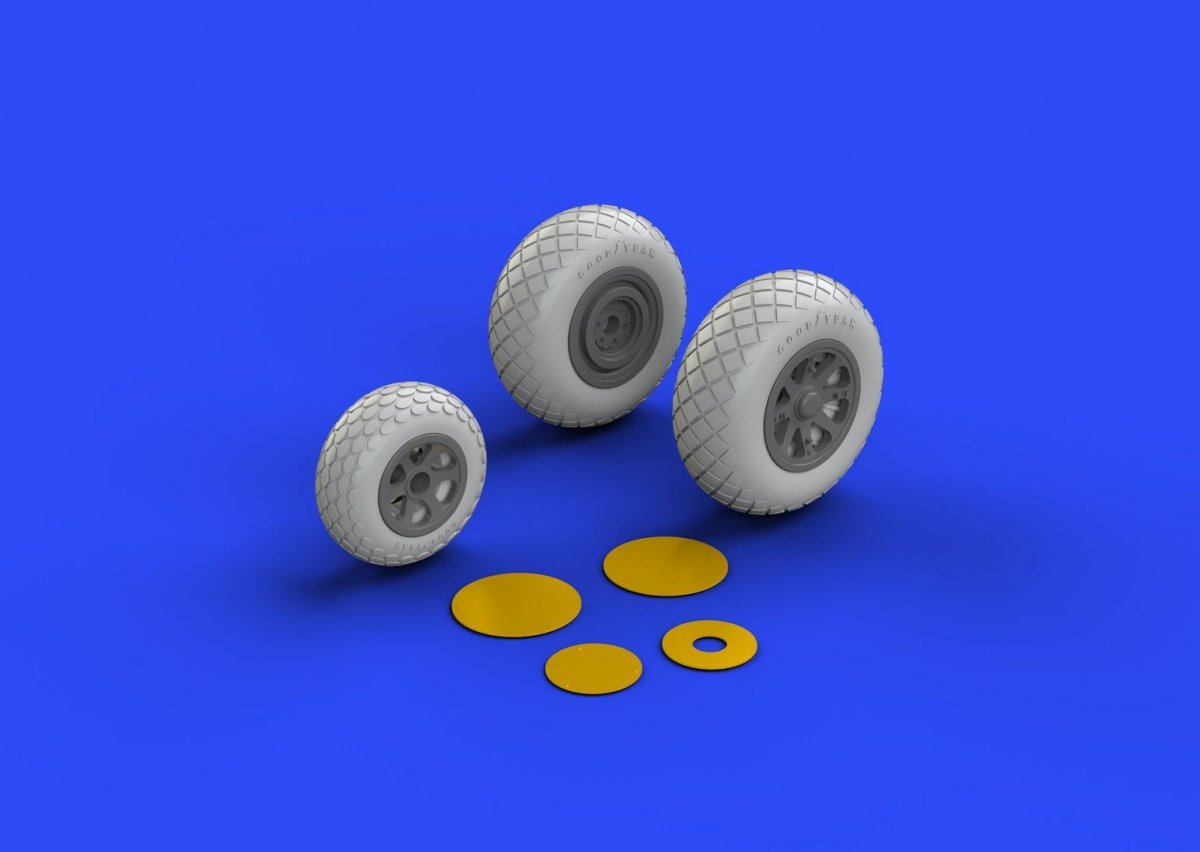 Eduard 648258 P-38 wheels ACADEMY 1/48 – immagine 2