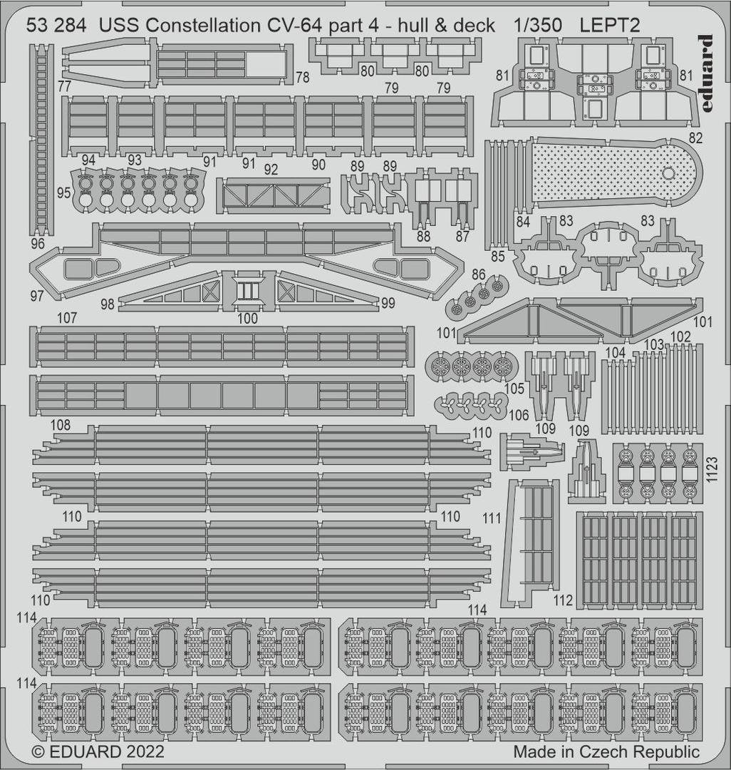 Eduard BIG5367 USS Constellation CV-64 PARTIE II RUMPETER 1/350 – image 5