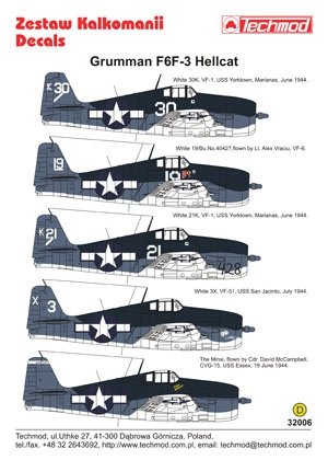 Techmod 32006 - Grumman F6F-3 Hellcat 1/32 – immagine 2