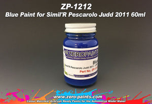 Zero Paints ZP-1212 Blue Paint for Simil&amp;#39;R Pescarolo Judd 2011 60ml