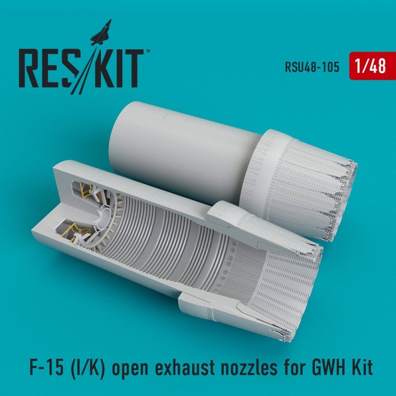 RESKIT RSU48-0105 Buses d&amp;#39;échappement ouvertes pour F-15I, kit Great Wall Hobby au 1/48