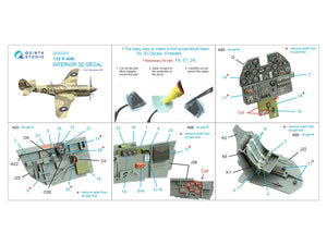 Quinta Studio QD32223 P-40M 3D-Printed coloured Interior on decal paper (Hasegawa) 1/32 – immagine 2