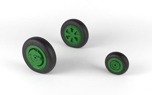 Armory Models AW48028 Mikoyan MiG-21 Fishbed wheels w/ weighted tires, mid production 1/48 – zdjęcie 5