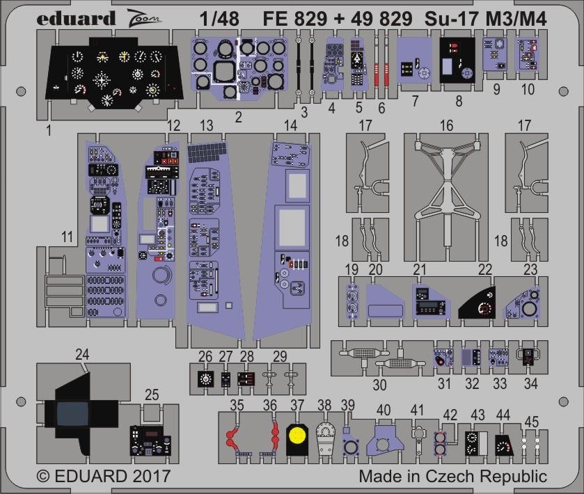 Eduard 49829 Su-17 M3/ M4 intérieur KITTY HAWK 1/48