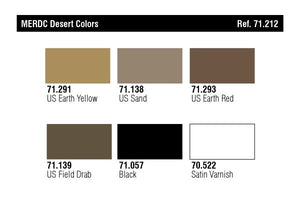 Vallejo 71212 US MERDC Desert Colors (6x17ml) – zdjęcie 2