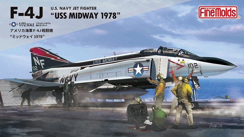 Fine Molds 72743 Maquette d'avion de chasse à réaction F-4J de l'US Navy « USS Midway 1978 » au 1/72