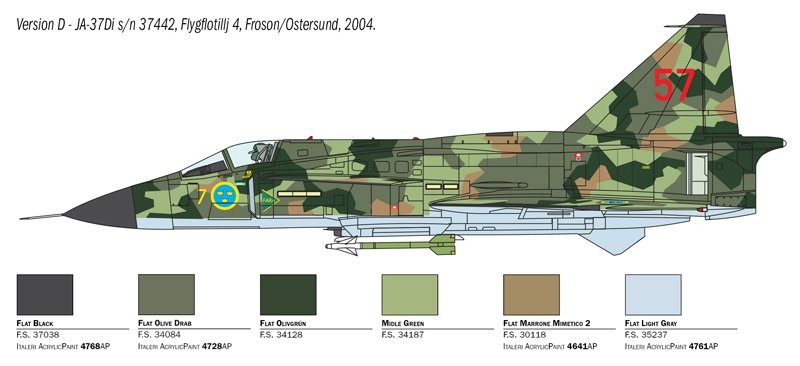 Italeri 2785 SAAB JA 37/AJ 37 VIGGEN 1/48 – image 5