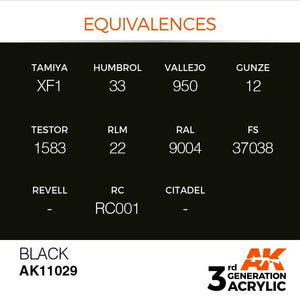 AK Interactive AK11029 Black 17ml – immagine 3