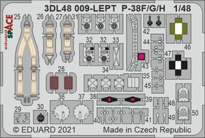 Eduard 3DL48009 P-38F SPACE pour TAMIYA 1/48 – image 2