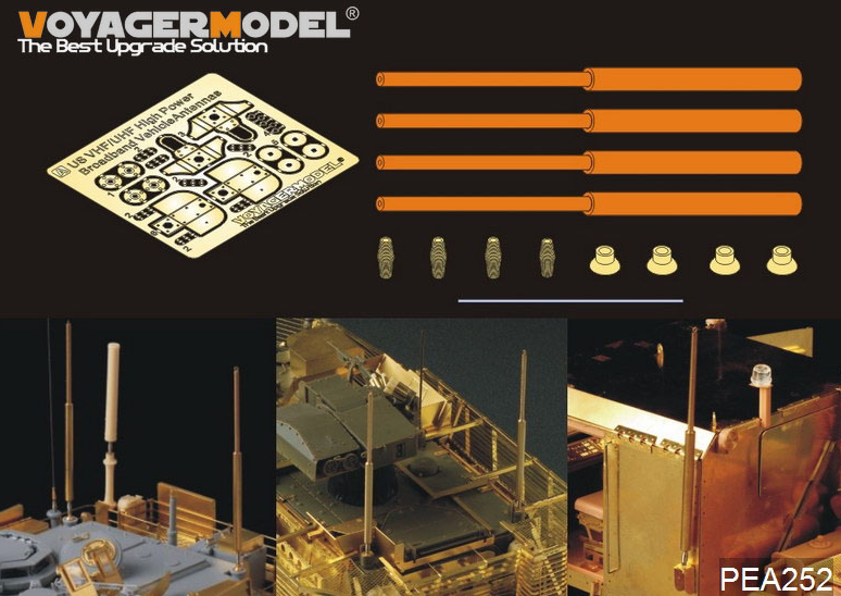 Antennes pour véhicules VHF/UHF à large bande haute puissance Voyager modèle PEA252 (4 pièces) (GP) 1/35