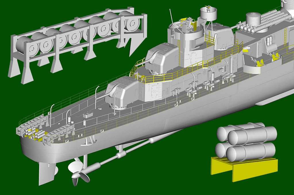 Trumpeter 03723 USS Fletcher DD-445 1/200 – imagen 13
