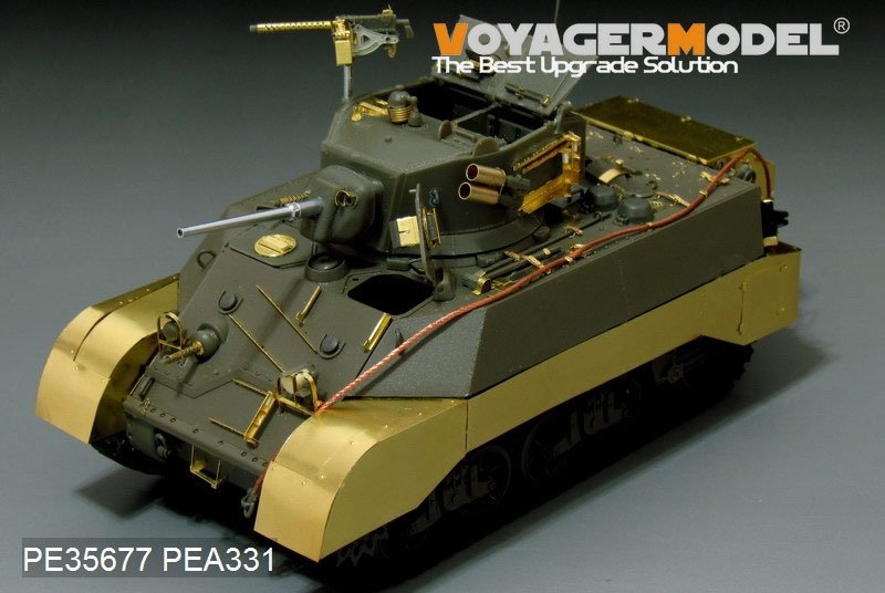 Voyager Model PEA331 WWII US M3A3 Stuart Fenders/Side skirts (FOR AFV CLUB KIT) 1/35 – immagine 4