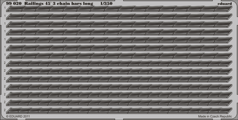 Eduard 99022 Railings 45´ 3 chain bars short 1/350