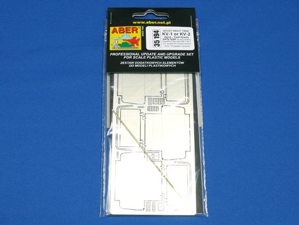 Aber 35194 Russian heavy tank KV-1, KV-2 - vol. 4 - additional set - tool boxes early type for early fenders 1/35 – immagine 3