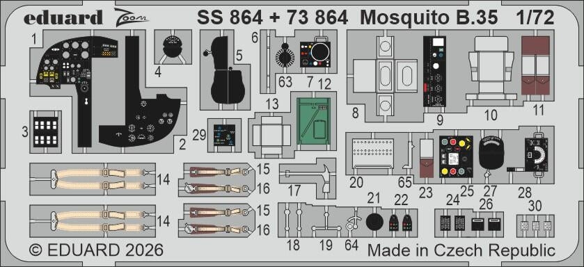 Eduard SS864 Mosquito B.35 for AIRFIX 1/72