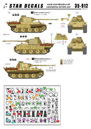 Star Decals 35-912 Befehls-Panther Ausf A and G 1/35 – Bild 2