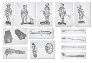 Hat 8345 American War of Independence - British Artillery 1/72