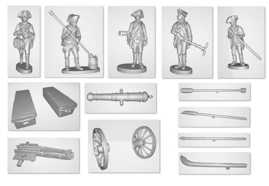 Hat 8345 American War of Independence - British Artillery 1/72