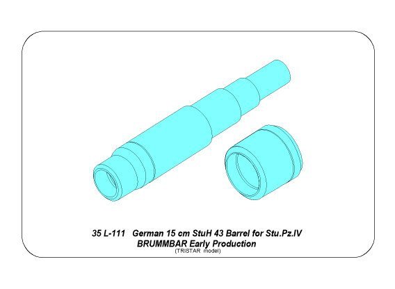 Aber 35L-111 German 15cm StuH 43 Barrel for Stu.Pz. IV BRUMBAR Early 1/35 – imagen 8