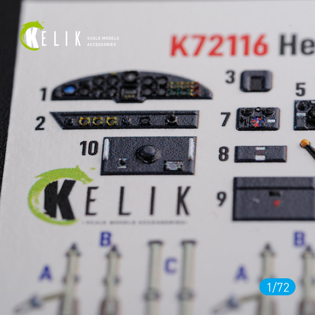 KELIK K72116 He-111 H6 interior 3D decals for Airfix kit 1/72 – immagine 8
