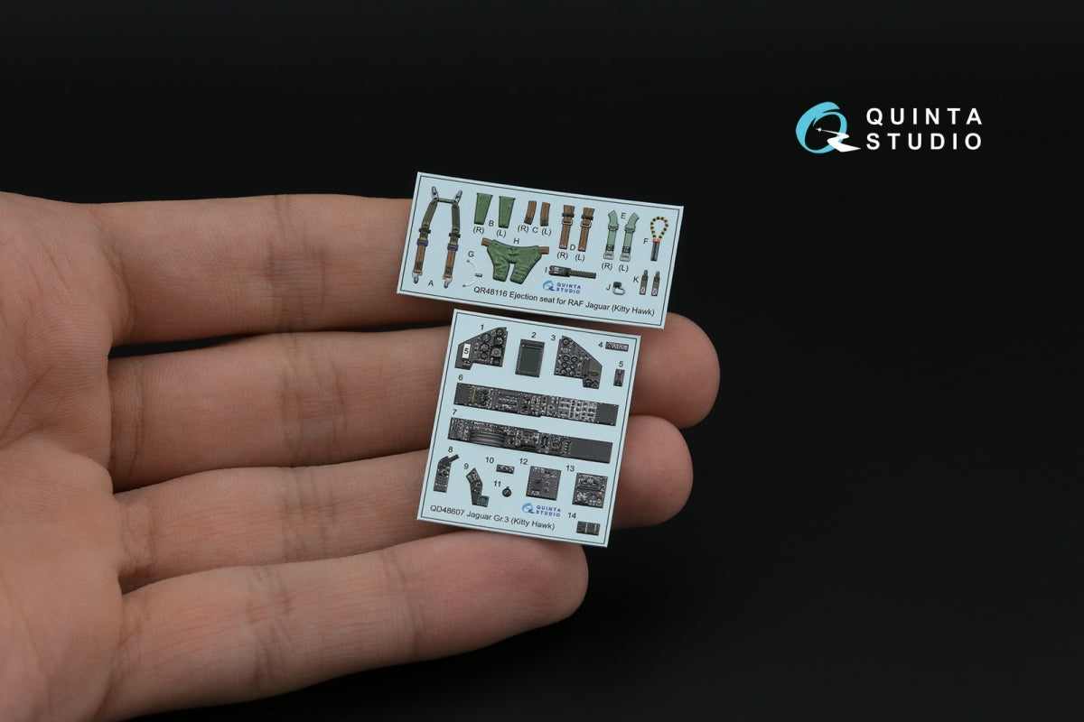 Quinta Studio QD48607 Jaguar Gr.3 3D-Printed &amp;amp; coloured Interior on decal paper (Kitty Hawk) 1/48 – Bild 7