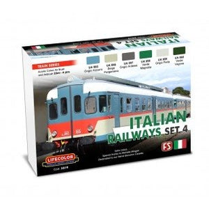 Lifecolor XS19 Acrylic color Set Italian Railways Set 4 6x22ml