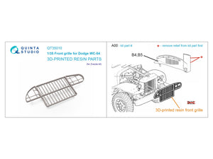Quinta Studio QT35010 Dodge WC-54 front grille (Zvezda) 1/35 – image 10