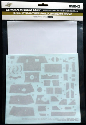 Meng Model SPS-058 Sd.Kfz.171 Panther Ausf.D Zimmerit Decal 1/35 – imagen 2