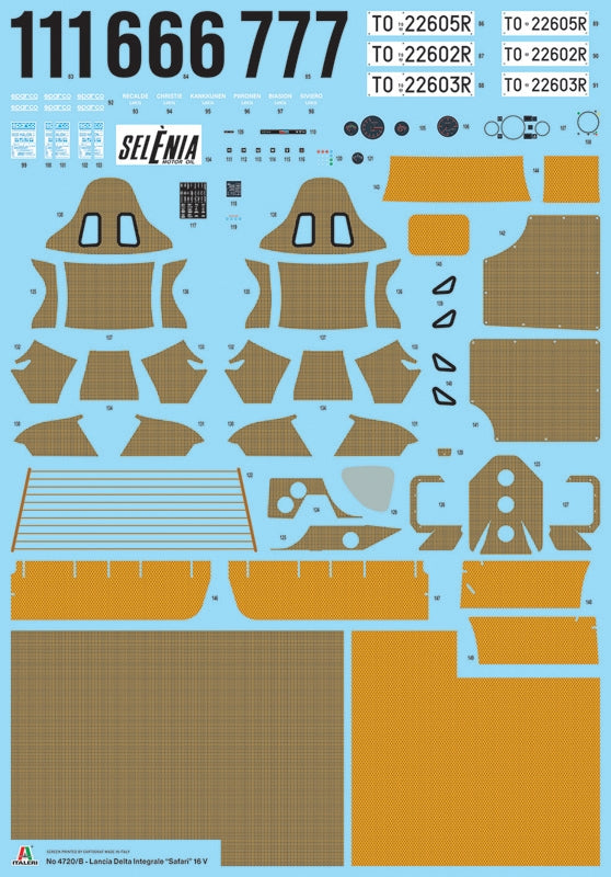 Italeri 4720 Lancia Delta HF Integrale 16v Safari Rally 1991 1/12