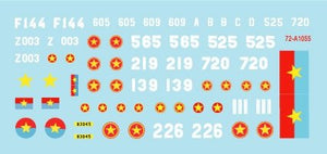 Star Decals 72-A1055 Vietnam # 5. NVA North Vietnamese Tanks and AFVs markings. 1/72 – immagine 3