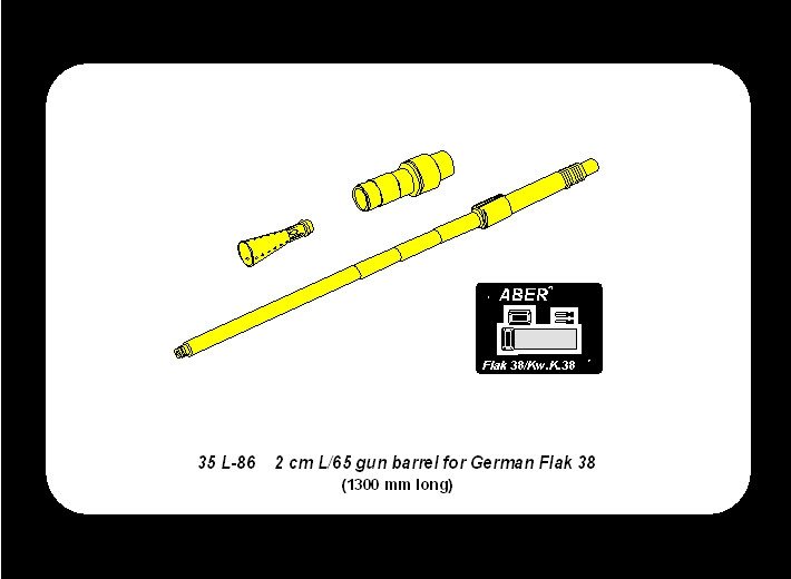 Aber 35L-086 German 2cm L/65 gun barrel for Flak 38 1/35 – Bild 5