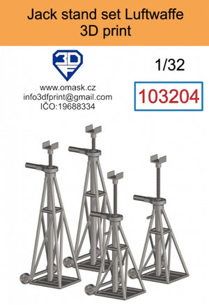 Omask 103204 Jack stand set Luftwaffe (3D print) 1/32