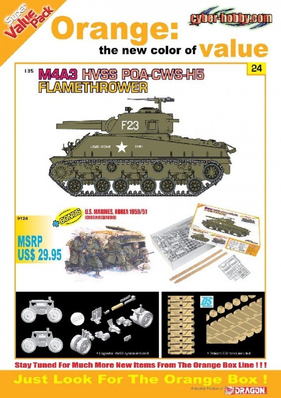 Cyber Hobby 9124 M4A3 HVSS POA-CWS-H5 1/35 – Bild 2